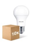 Multipack 10x Philips Corepro LED Bulb E27 Pear Frosted 10.5W 1055lm - 930 Warm White | Best Colour Rendering - Replaces 75W