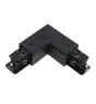 3 phase corner connector 90D V earth extern - Black