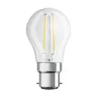 Osram Retrofit Classic LED B22d P45 Ball Filament Clear 4W 470lm - 827 Extra Warm White | Replaces 40W
