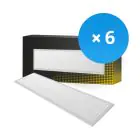 Multipack 6x LED Panel Backlit 36W 3240lm - 840 Cool White | 120x30cm - UGR 
